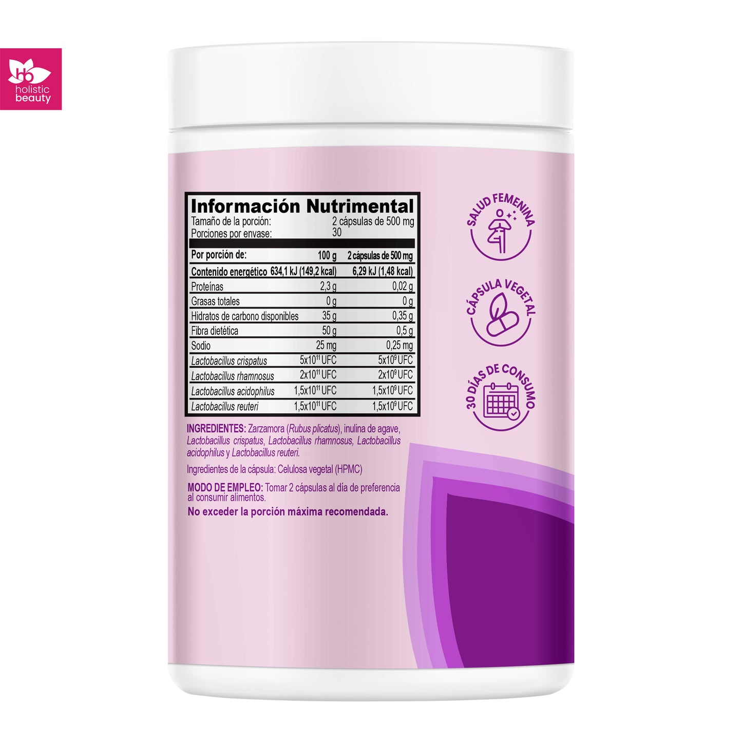 intima.support | Suplemento probiótico para la salud vaginal | 60 cápsulas