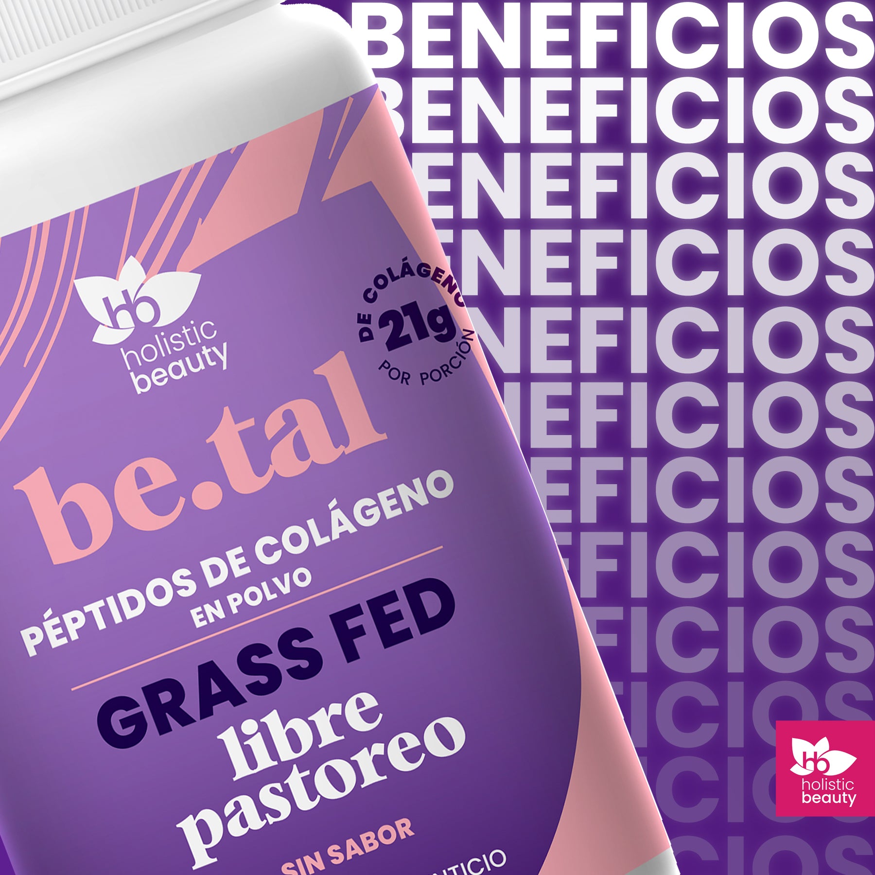 Péptidos de Colágeno en Polvo sin Sabor de 500 g | Beauty Drinks | Holistic Beauty®