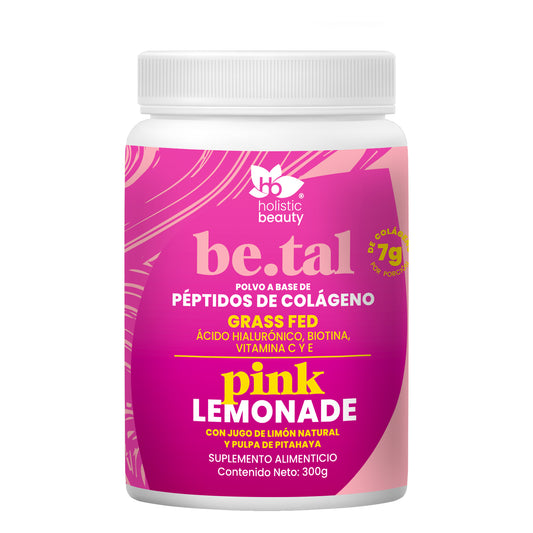 Péptidos de Colágeno en Polvo sabor Pink Lemonade de 300 g | Beauty Drinks | Holistic Beauty®