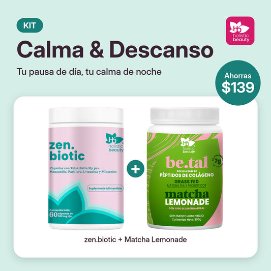 Kit Calma & Descanso de Holistic Beauty: zen.biotic y Matcha Lemonade