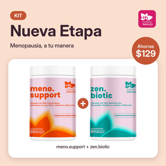 Kit Nueva Etapa de Holistic Beauty: meno.support y zen.biotic